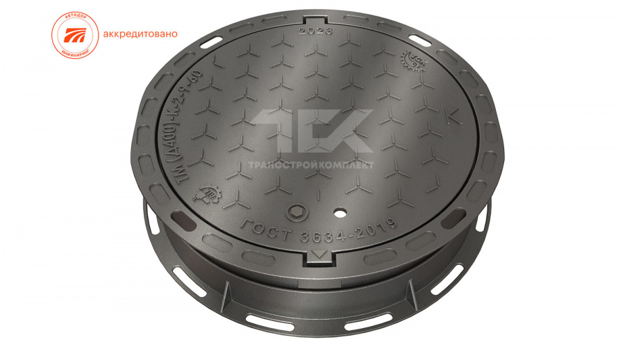 Люк чугунный плавающий h-170 тип ТМ(Д400)-(К)-2-9-60